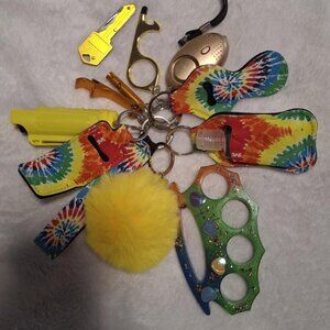 Tye Dye Safety Keychain w/Pepper Spray